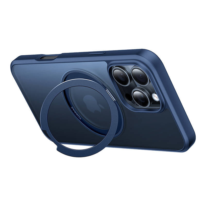 Torras Ostand Pro Case til iPhone 16 Pro (blå)
