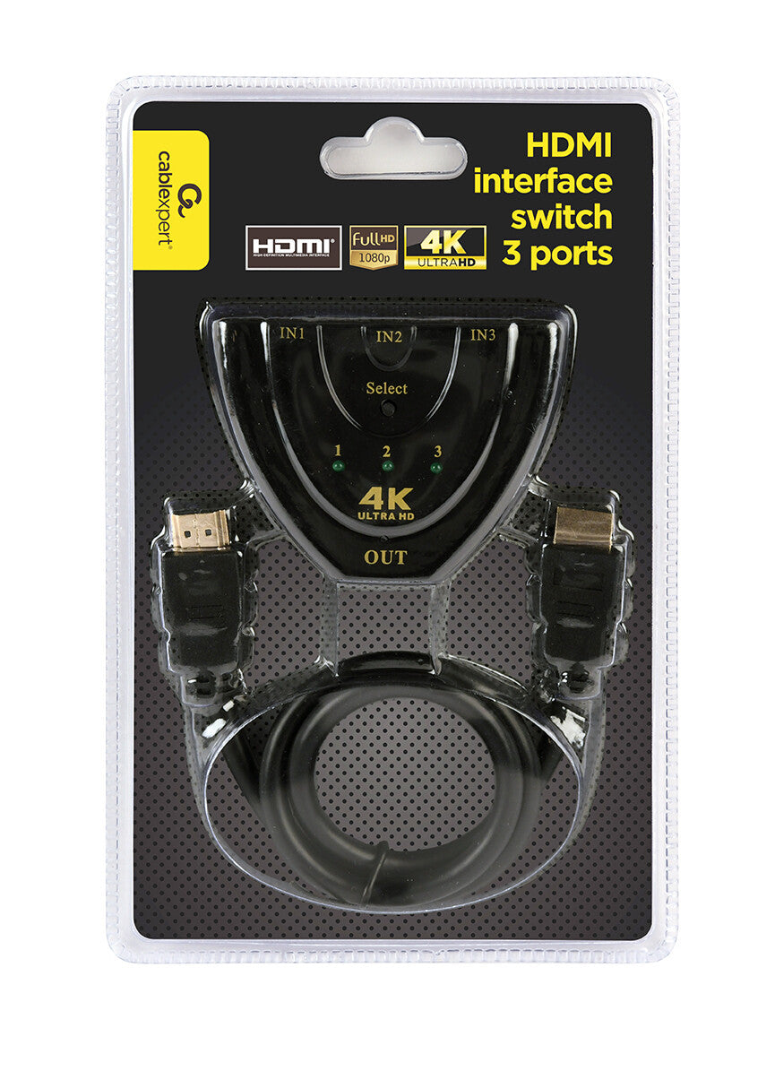 Gembird DSW-HDMI-35 interface hub Sort