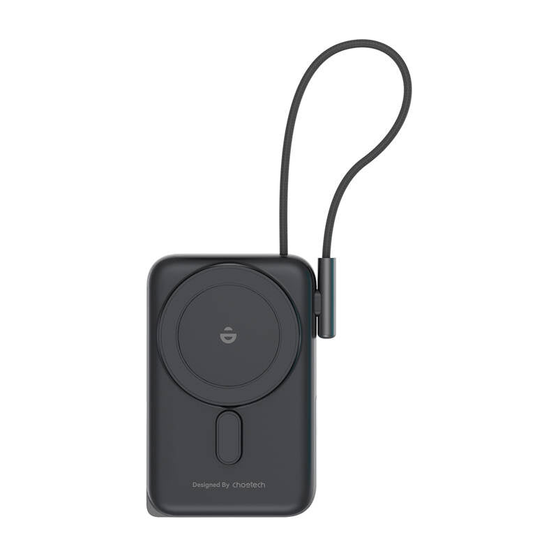 Choetech B735 magnetisk powerbank 10000mAh 20W PD + USB-C kabel (sort)