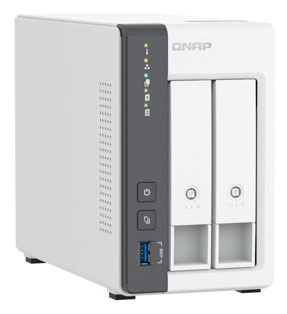 QNAP TS-216G NAS & lagringsserver Tower Cortex-A Cortex-A55 4 GB 0 TB Hvid