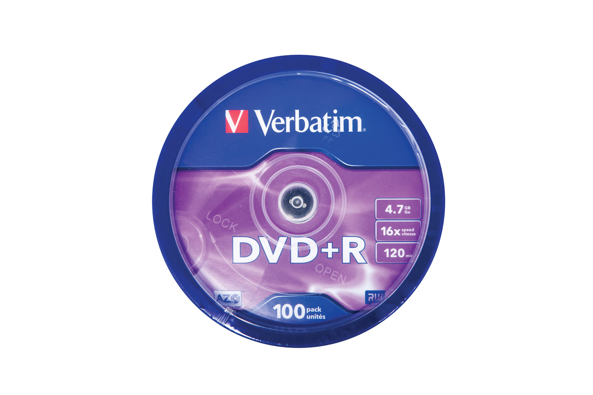 Verbatim DVD+R Matt Silver 4,7 GB 100 stk