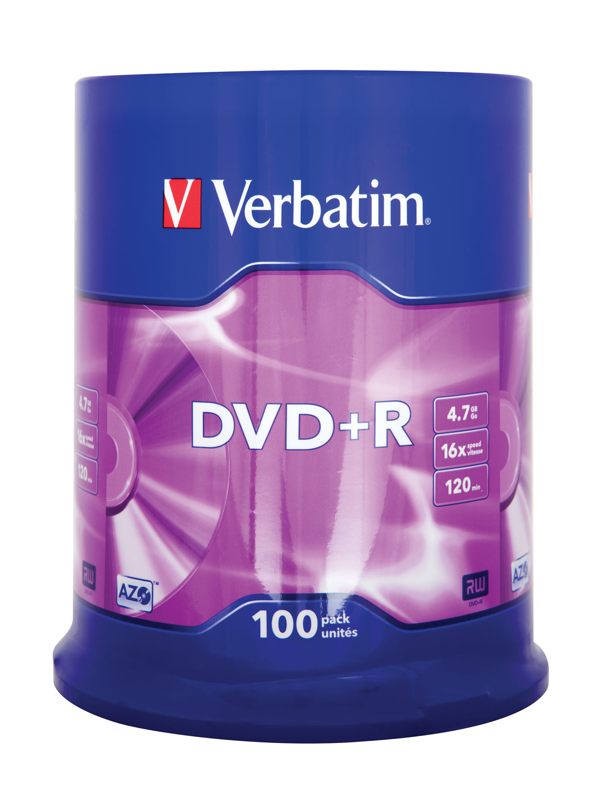 Verbatim DVD+R Matt Silver 4,7 GB 100 stk