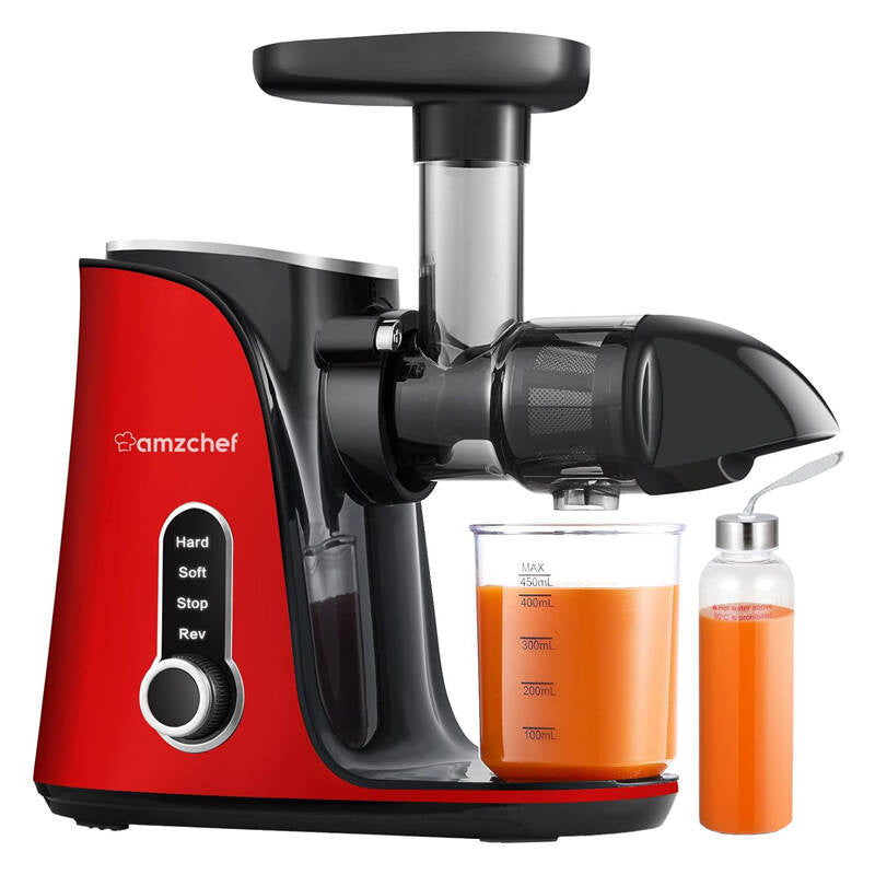 AMZCHEF GM3001-RD slow speed juicer (rød)