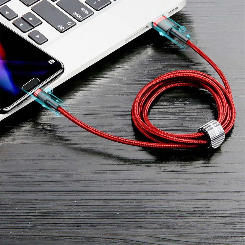 Baseus Cafule USB-A / USB-C QC 3.0 3A Cable 0.5 m - Red