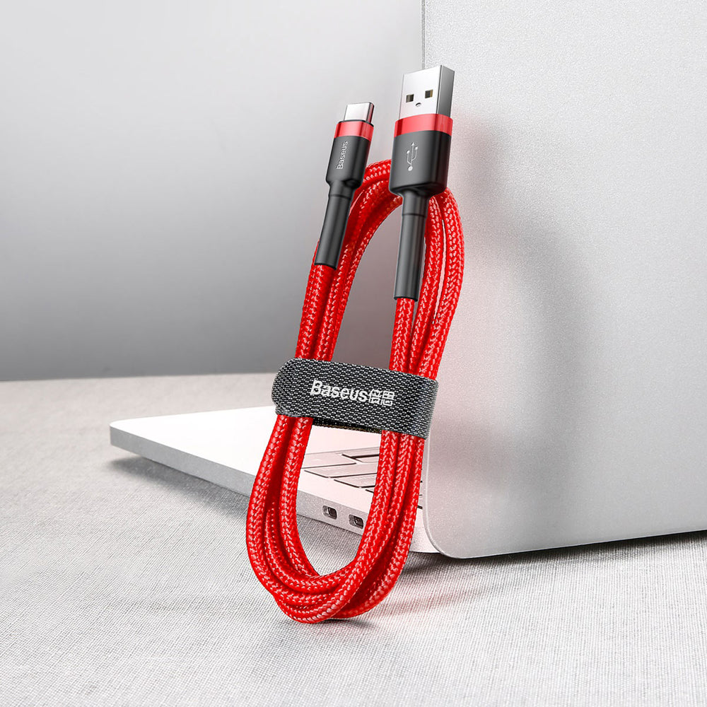 Baseus Cafule USB-A / USB-C QC 3.0 3A 0,5 m kabel - rød
