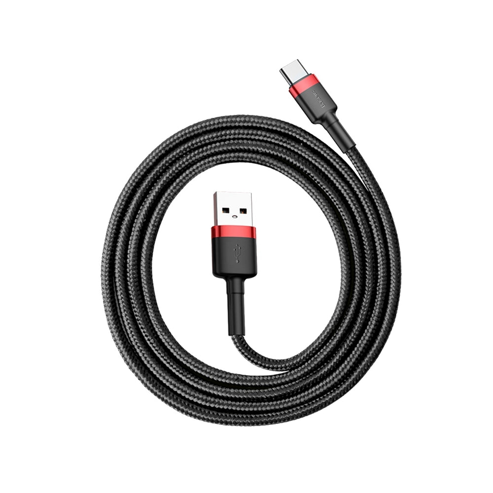 Baseus Cafule USB-A / USB-C QC 3.0 3A Cable 1 m - Black and Red