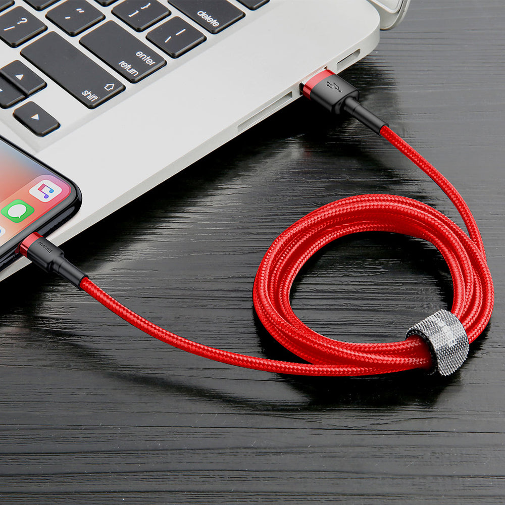 Baseus Cafule USB-A / Lightning 1.5A QC 3.0 cable 2 m - red