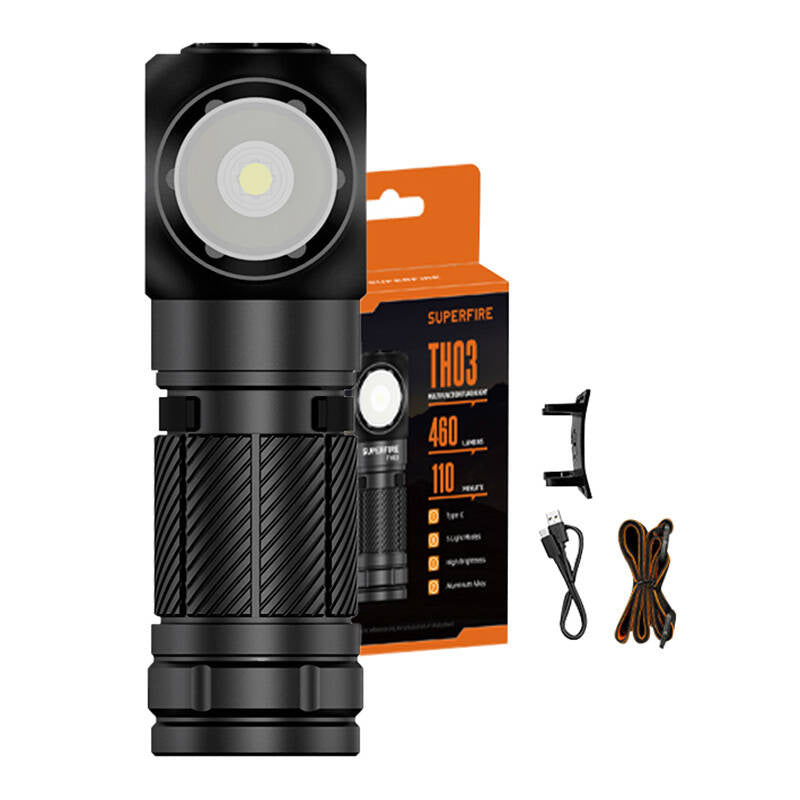 Superfire TH03 multifunktions lommelygte, 460 lm, USB-C, 5 tilstande