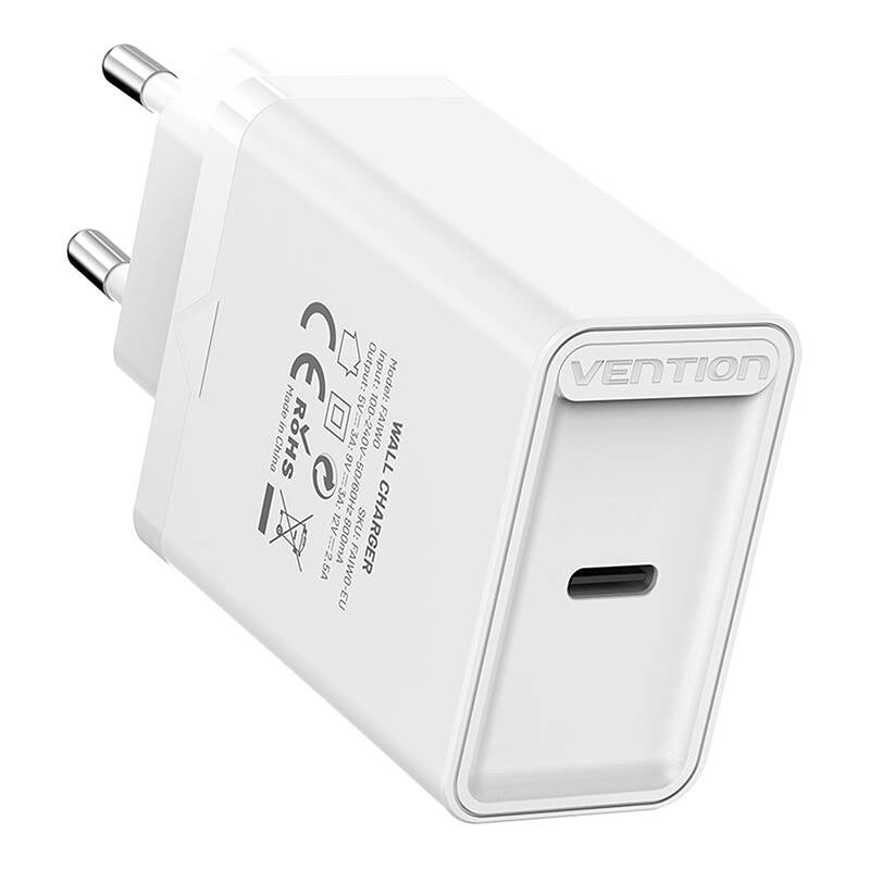 Vention FAIW0-EU USB-C 30W vægoplader (hvid)