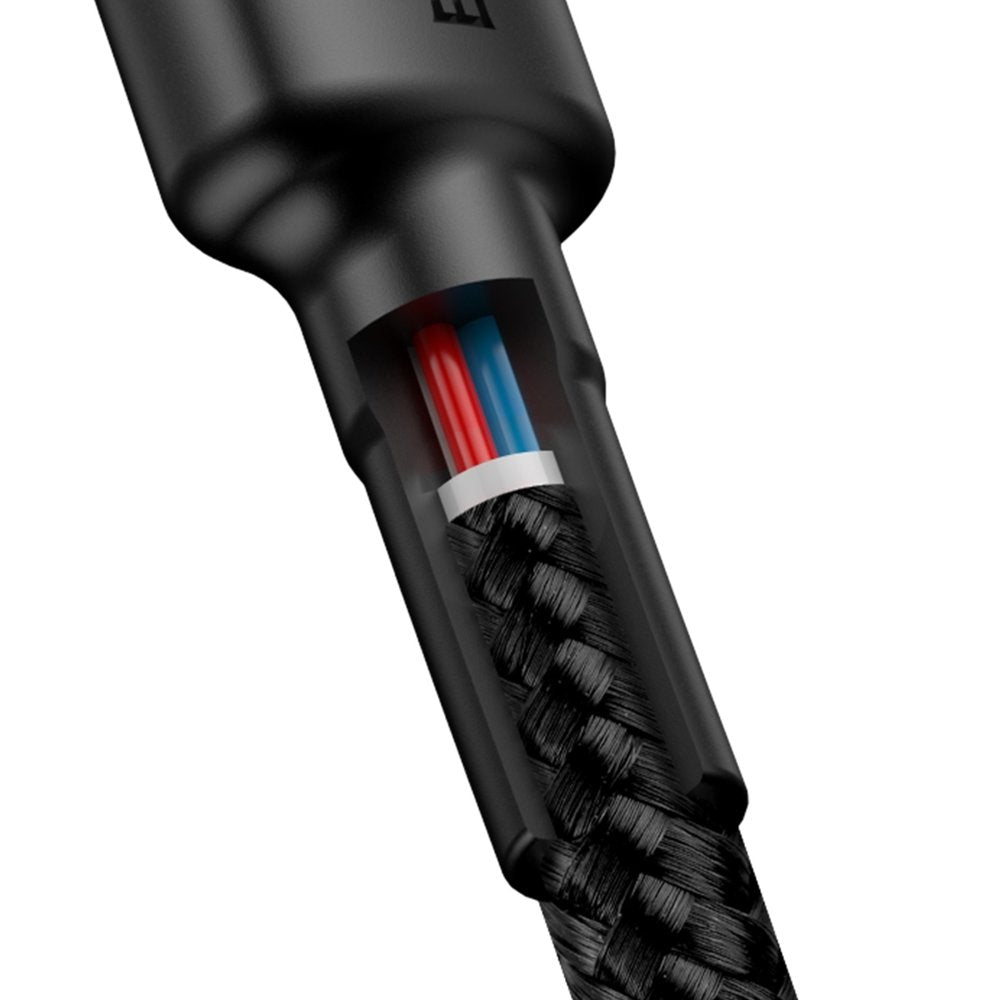 Baseus CATKLF-H91 USB-C - USB-C PD QC cable 60W 3A 480Mb/s 2m - black and red