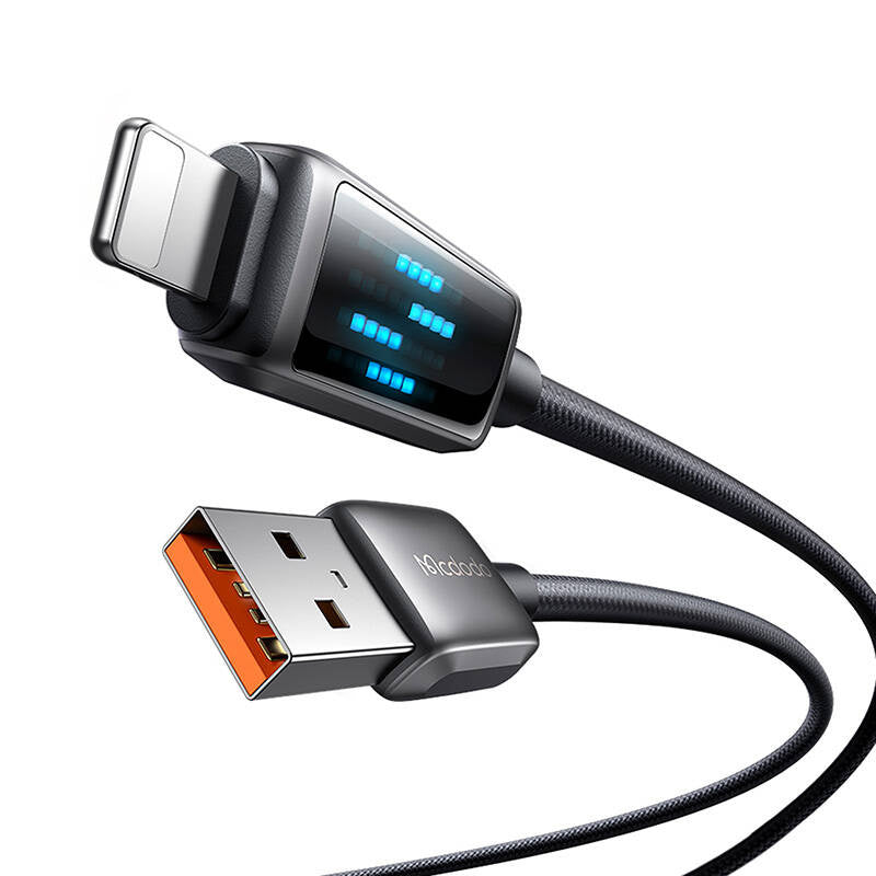 Mcdodo CA-5250 USB-A til Lightning-kabel, LED-skærm, 1,2 m
