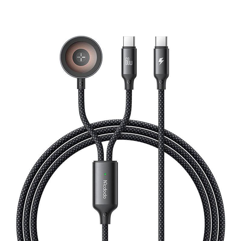 Mcdodo CA-2200 2-i-1 USB-C kabel + Apple Watch oplader, 60W, 1,2m