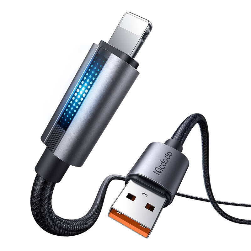 Mcdodo CA-5660 USB-A til Lightning-kabel med blinkende lys 1,2 m (sort)