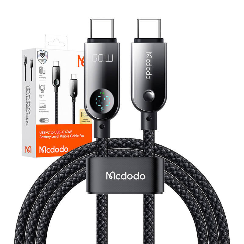 Mcdodo CA-4780 USB-C til USB-C 60W datakabel 1,2 m (sort)