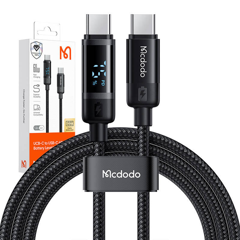 Mcdodo CA-5780 USB-C til USB-C 60W datakabel 1,2 m (sort)