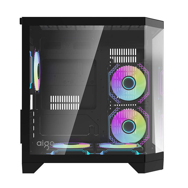 Darflash FT350 computerkasse + 5 aRGB-ventilatorer (sort)