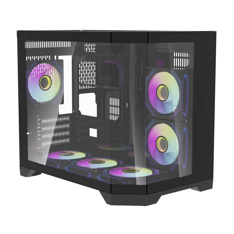 Darflash FT418 computerkasse + 6 aRGB-ventilatorer (sort)