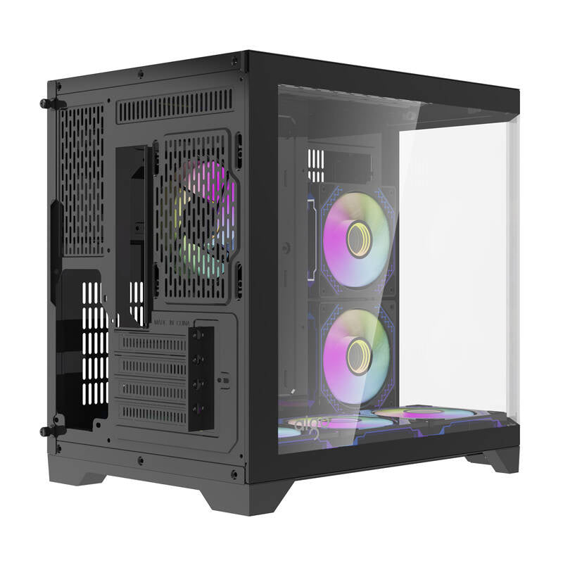 Darflash FT418 computerkasse + 6 aRGB-ventilatorer (sort)
