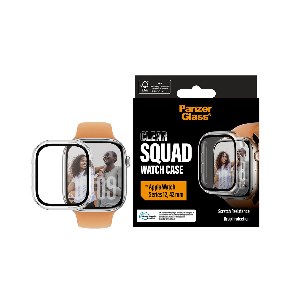 PanzerGlass Squad Watch Case Transparent Apple Watch Series 12 - 42mm