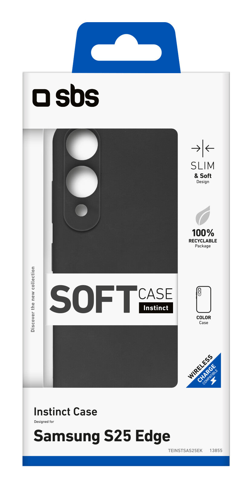 SBS TEINSTSAS25EK mobiltelefon etui 16,9 cm (6.66") Cover Sort