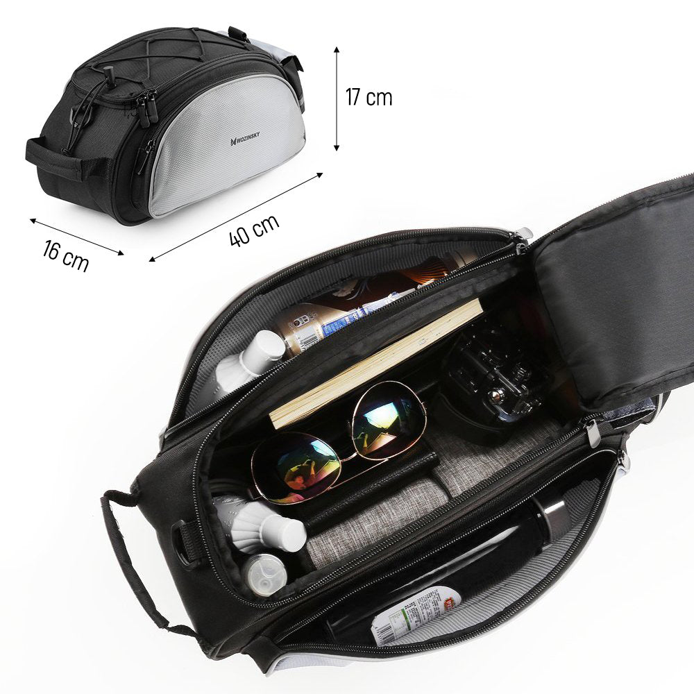 Wozinsky Cykeltaske med Skulderrem 13L Sort (WBB1BK)