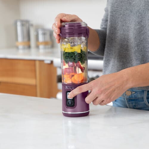 Ninja BC151EUPR blender Bærbar blender Lilla, Transparent
