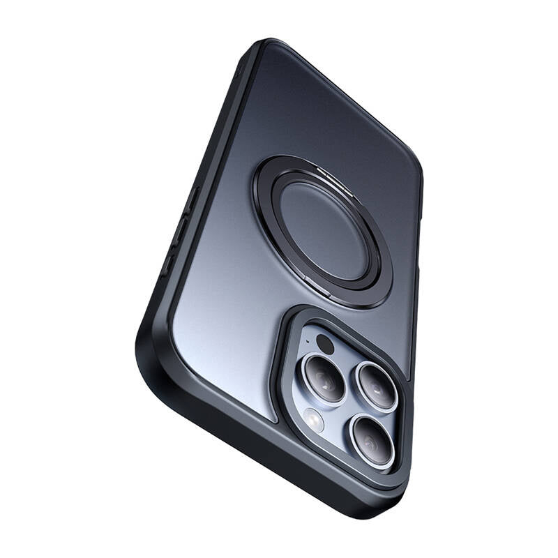 McDodo PC-4933 MagSafe-hylster til iPhone 16 Pro Max med stand (sort)