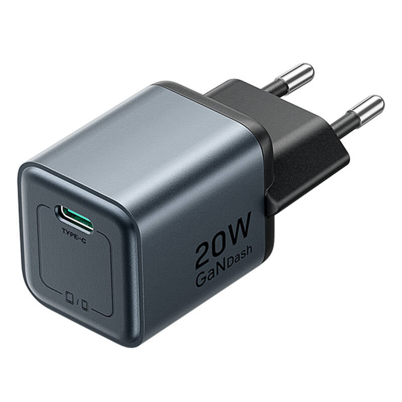 GaN Vention USB-C 20W oplader + USB-C-L 1m kabel (grå)