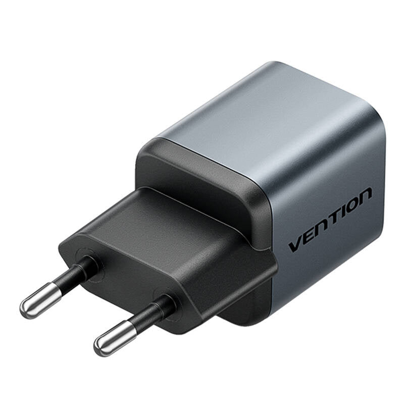GaN Vention USB-C 20W oplader + USB-C-L 1m kabel (grå)