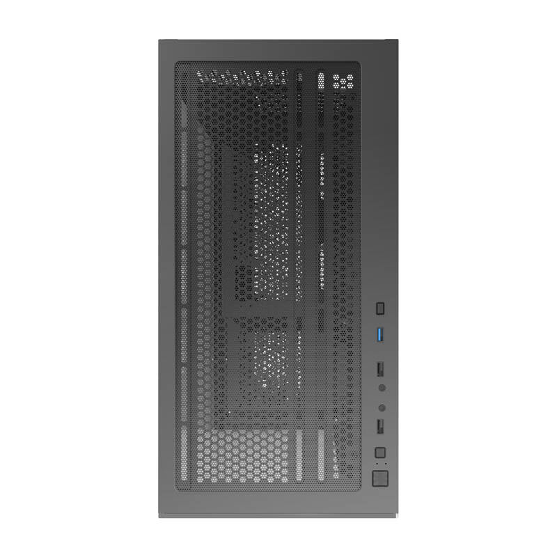 Darkflash C218M computerkasse + 6 ARGB-ventilatorer (sort)