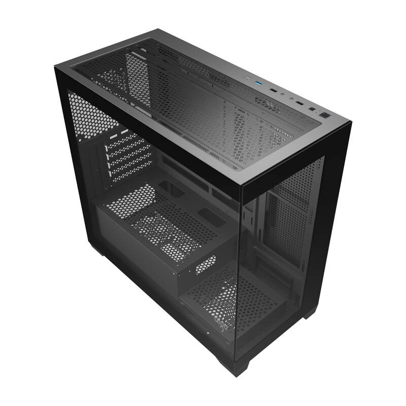 Darkflash C218M computerkasse + 6 ARGB-ventilatorer (sort)