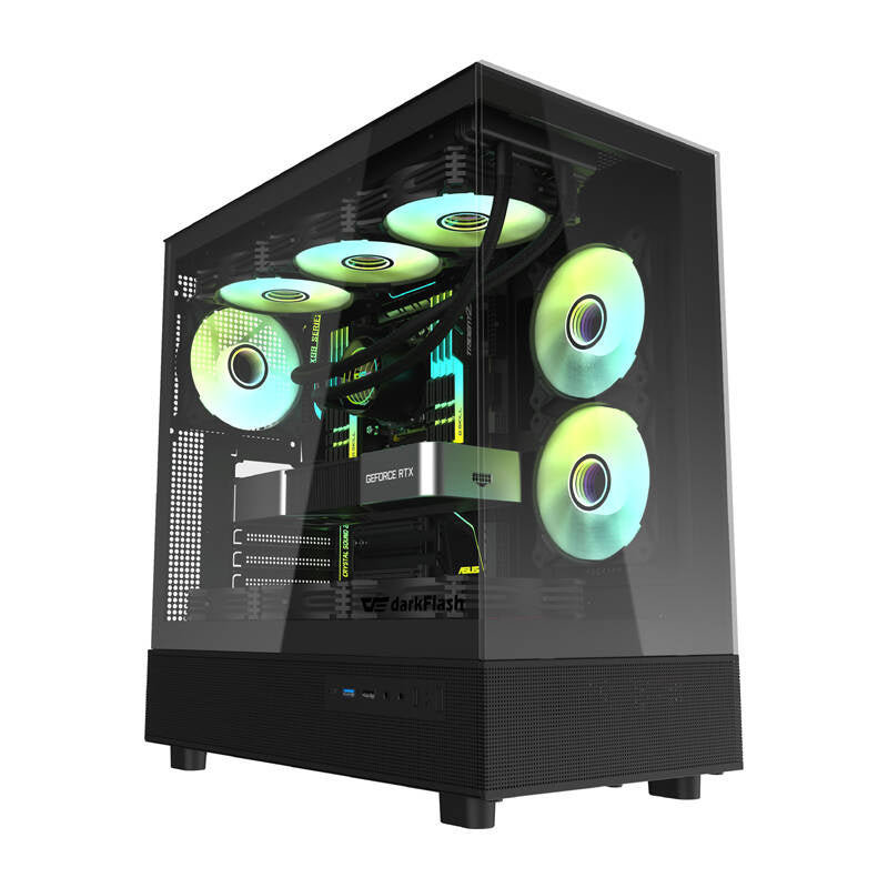 Darkflash DPX90 computercase (sort) + 3 fans