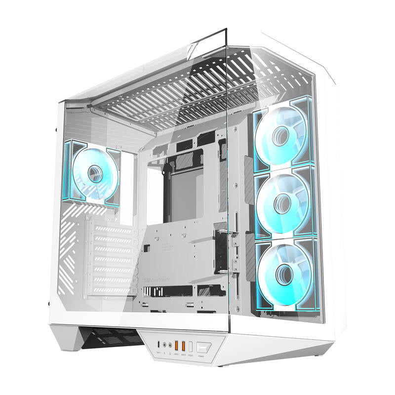 Darkflash DY470 computercase (hvid) + 4 ventilatorer