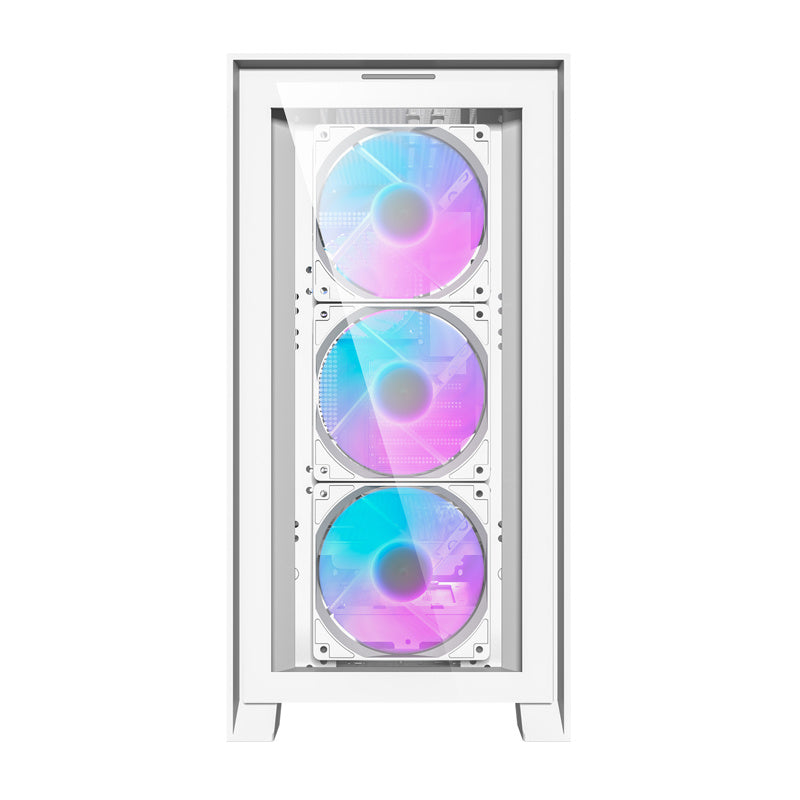 Darkflash DRX90 Glas computerkasse (hvid)