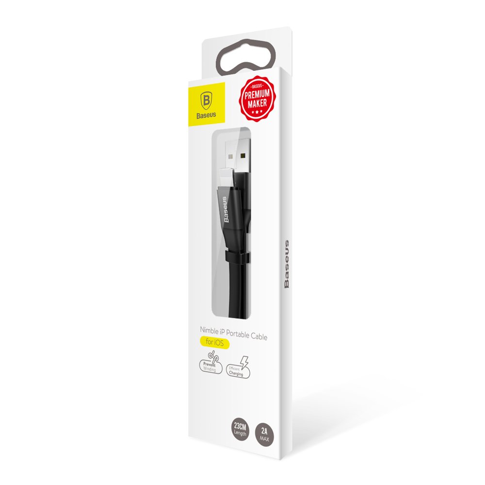 Baseus Nimble USB-A / Lightning 2A cable 0.23 m - black