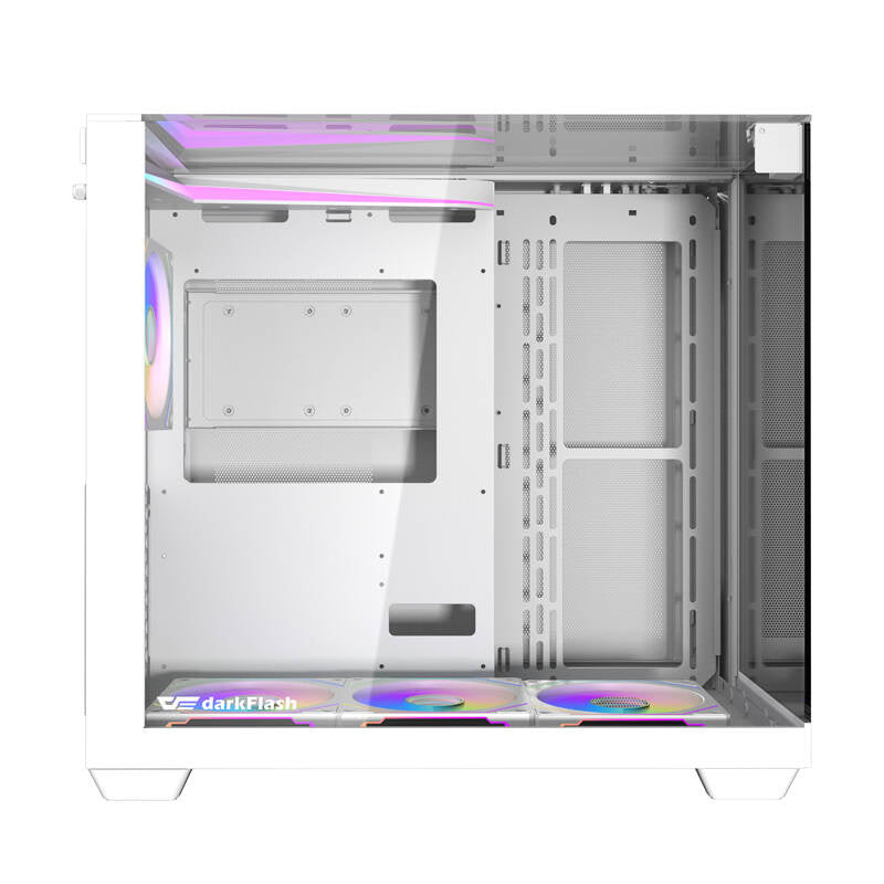 Darkflash TH285 computercase (hvid) + 4 fans