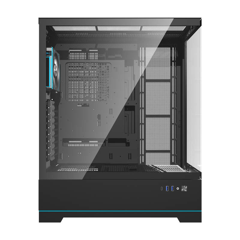 Darkflash DY451L PRO computerkasse (sort) + 1 ventilator
