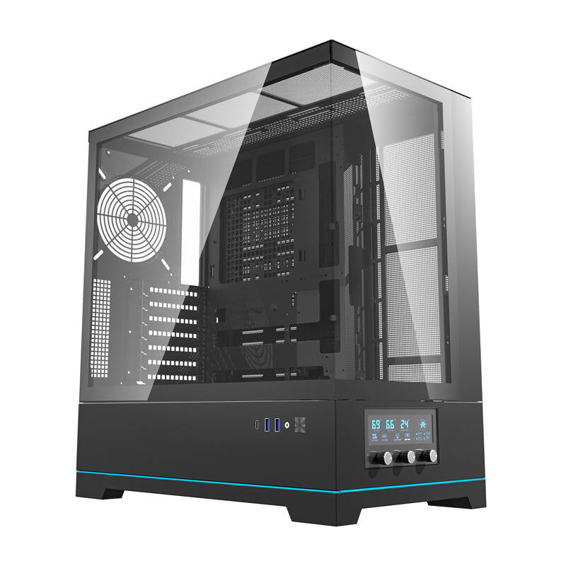 Darkflash DY451 computerkasse uden vifter (sort)