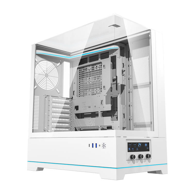 Darkflash DY450 computerhylster uden vifter (hvid)