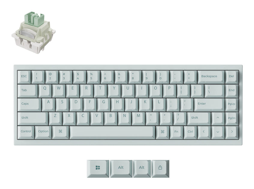 Keychron Q16 HE 8K tastatur Spil USB QWERTY US International Lysegrøn