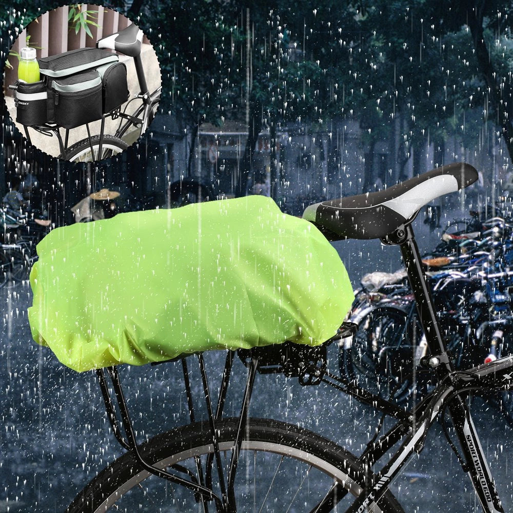 Wozinsky Universal Waterproof Rain Cover for Bike Pannier Bag eller Backpack grøn (WBB5YW)