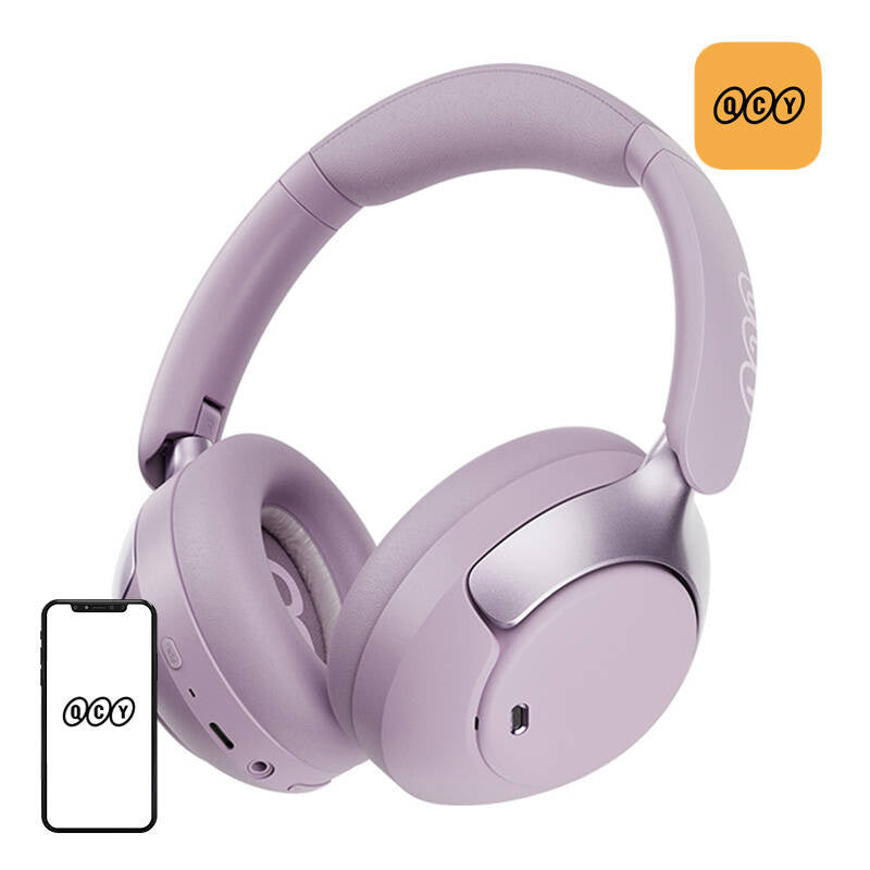 QCY H3 pro ANC trådløse hovedtelefoner (lila)