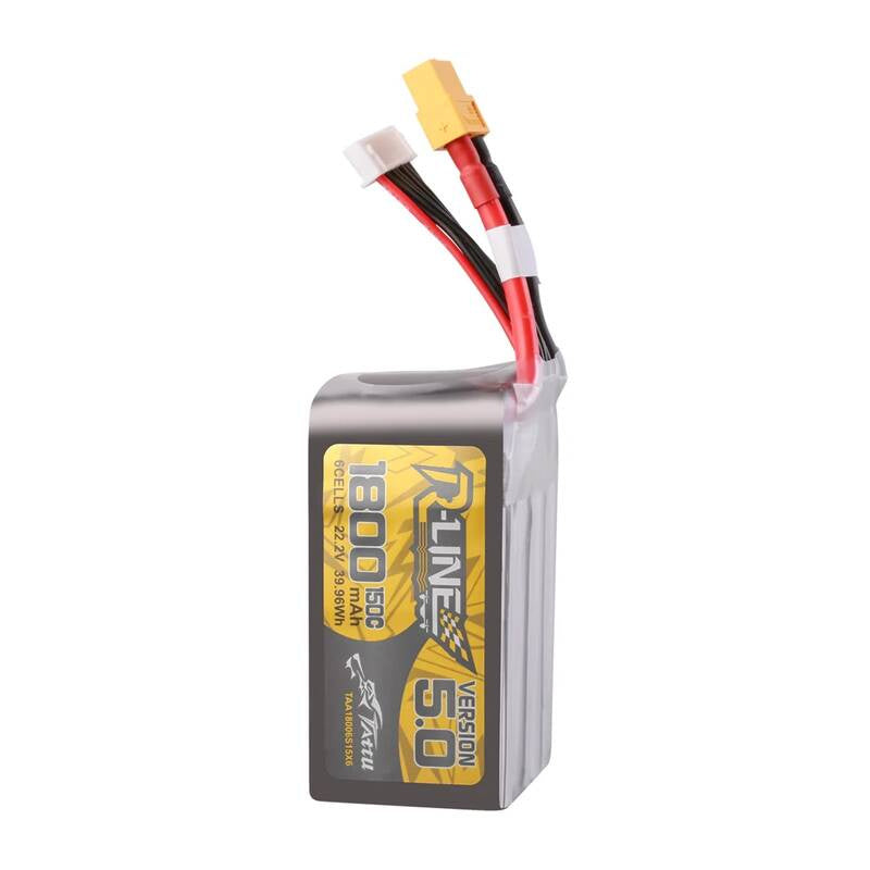 Lipo Tattu R-Line Version 5.0 1800mAh 22.2V 150C 6S batteri med XT60 stik