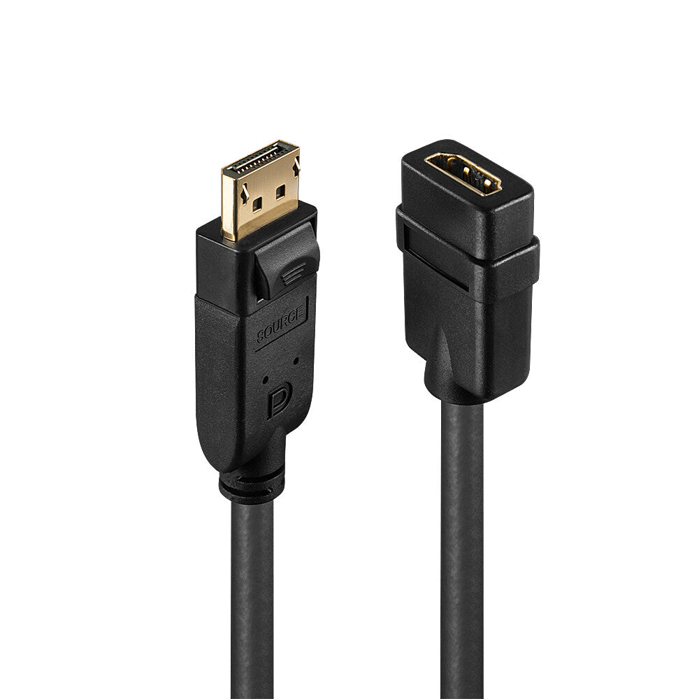 Lindy 41005 videokabel adapter 0,15 m DisplayPort HDMI Sort