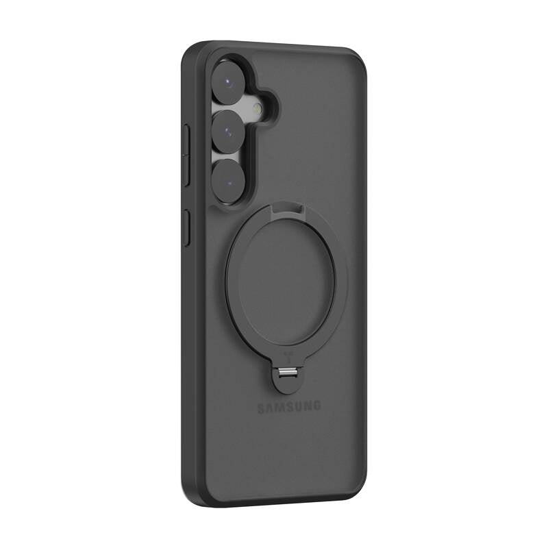 Torras Ostand Spin Series telefonfoder til Samsung S25 (sort)