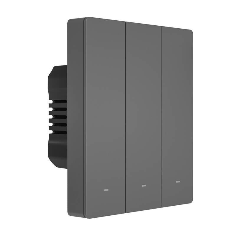 Smart WiFi vægswitch SONOFF M5-3C-80 (3-kanal, til ramme, grafit)