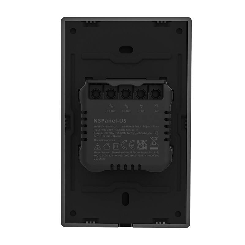 Smart WiFi kontrolpanel SONOFF NSPanel (sort, 120mm)