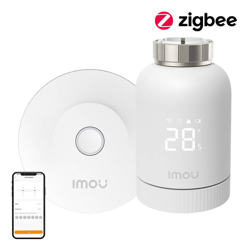 IMOU KIT-TRV1-EU-2 ZigBee termostatkopsæt med 6 adaptere og gateway