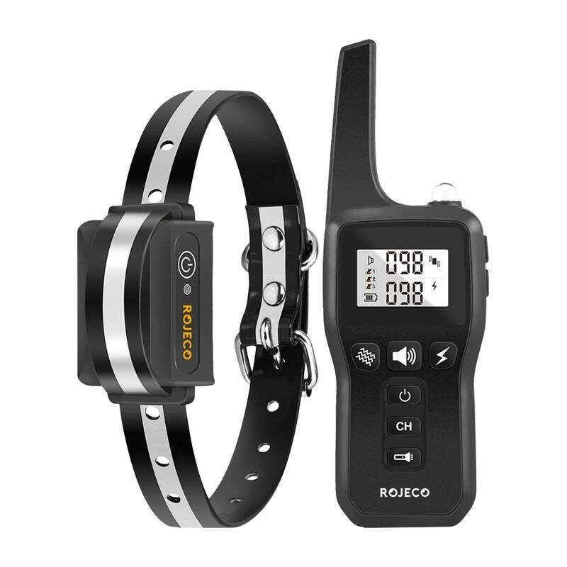 Rojeco 1000m elektrisk bark krave PD529 (Sort)