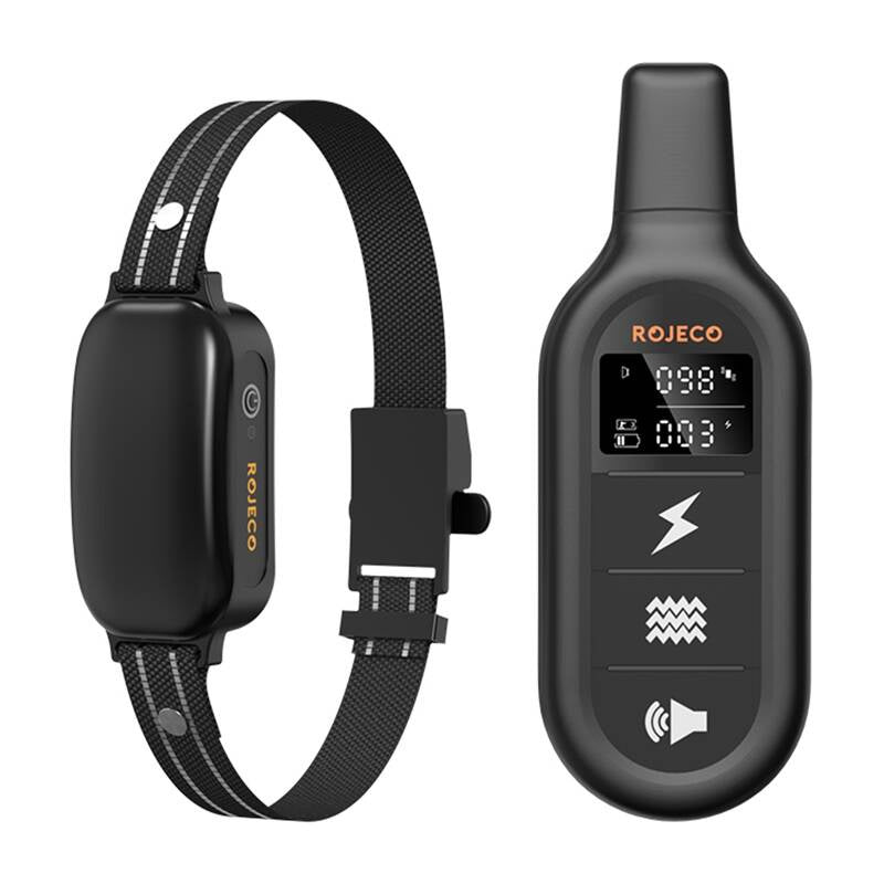 Rojeco 1000M PD521 Elektrisk Barking Collar (Sort)